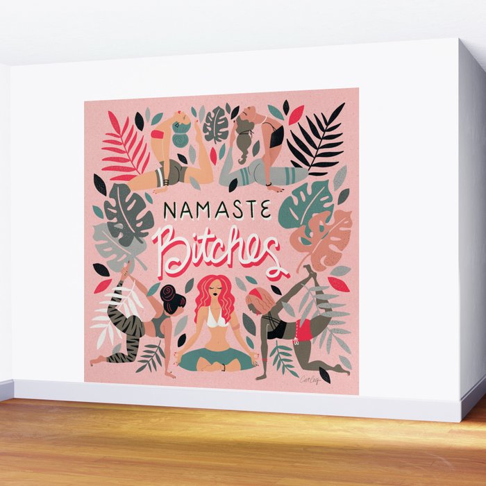 Namaste, Bitches - Pink Wall Mural Gallery Image 2
