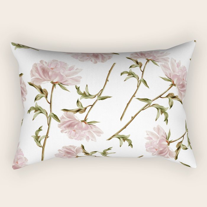 seamless pattern with graphic lush flowers Rectangular Pillow Gallery Image 2