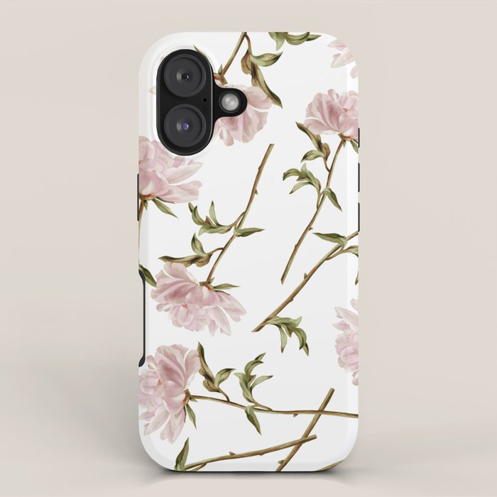 seamless pattern with graphic lush flowers iPhone Case Gallery Image 1