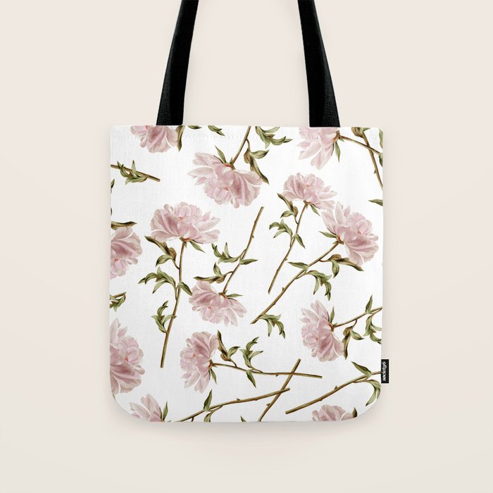 seamless pattern with graphic lush flowers Tote Bag Gallery Image 1