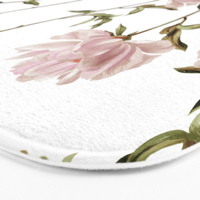 seamless pattern with graphic lush flowers Bath Mat Gallery Image 3