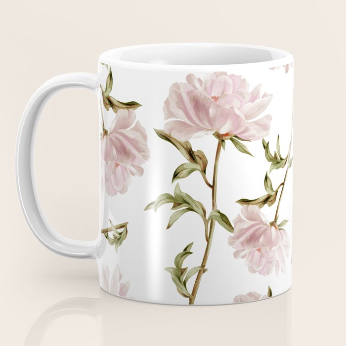 seamless pattern with graphic lush flowers Coffee Mug Gallery Image 3