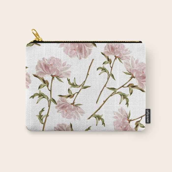 seamless pattern with graphic lush flowers Carry All Pouch Gallery Image 1