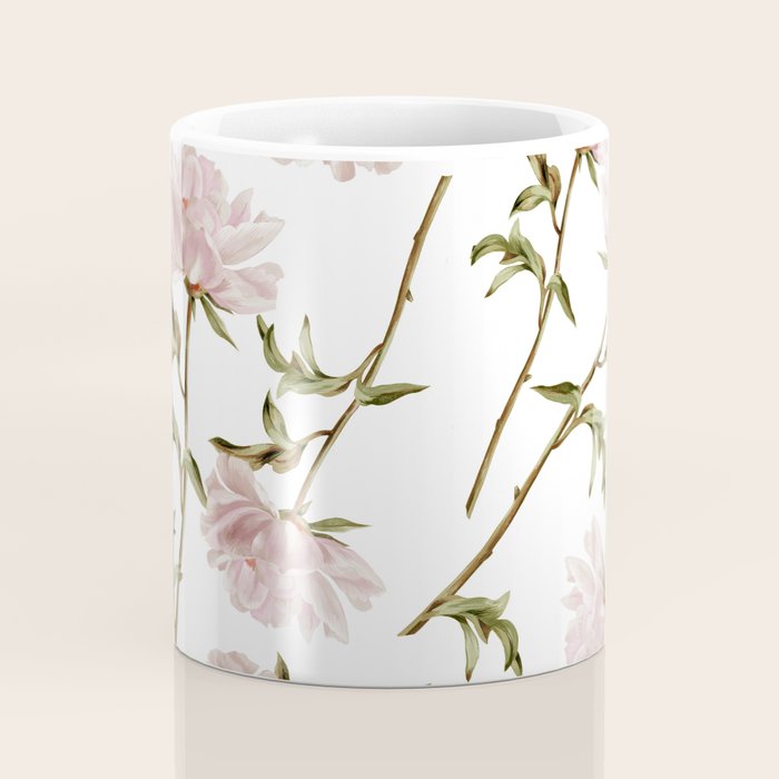 seamless pattern with graphic lush flowers Coffee Mug Gallery Image 4