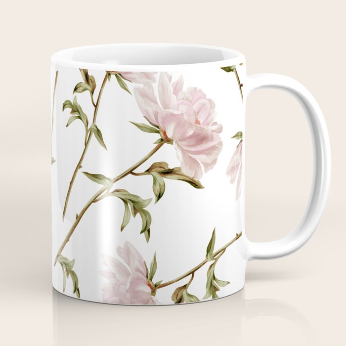 seamless pattern with graphic lush flowers Coffee Mug Gallery Image 1
