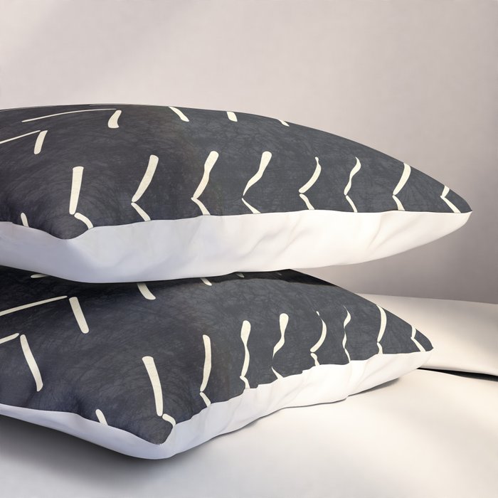 Boho Big Arrows in Black and White Pillow Sham Gallery Image 3