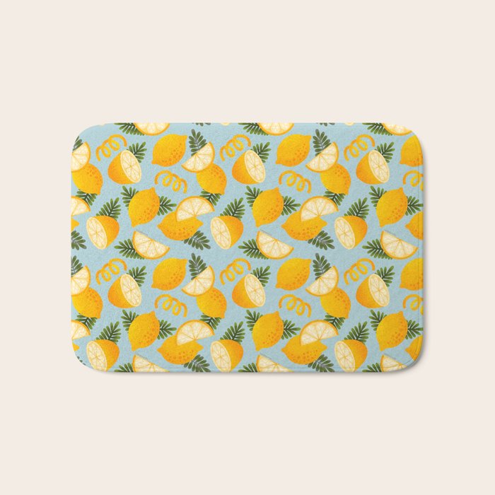 Lemon Pattern - Amalfi Coast Cocktails Bath Mat Gallery Image 1