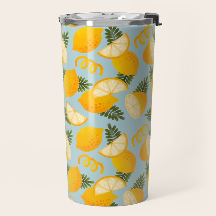 Lemon Pattern - Amalfi Coast Cocktails Travel Mug Gallery Image 2