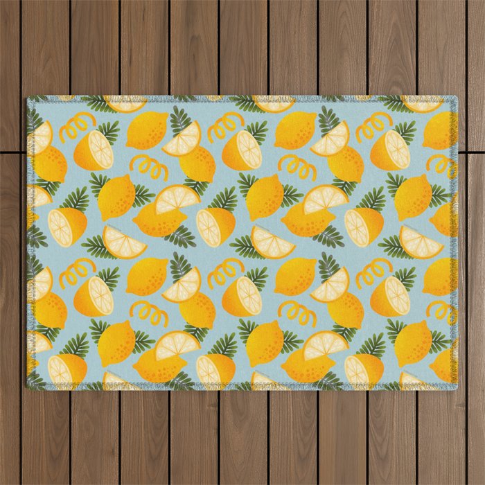Lemon Pattern - Amalfi Coast Cocktails Outdoor Rug Gallery Image 1