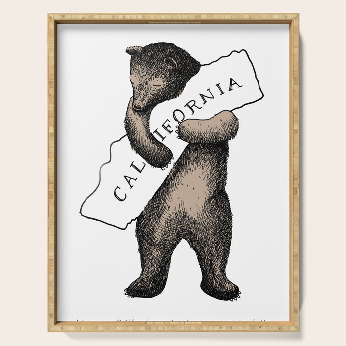 i love you california Serving Tray Gallery Image 1