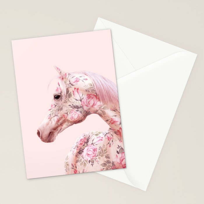 FLORAL HORSE Stationery Card Gallery Image 2