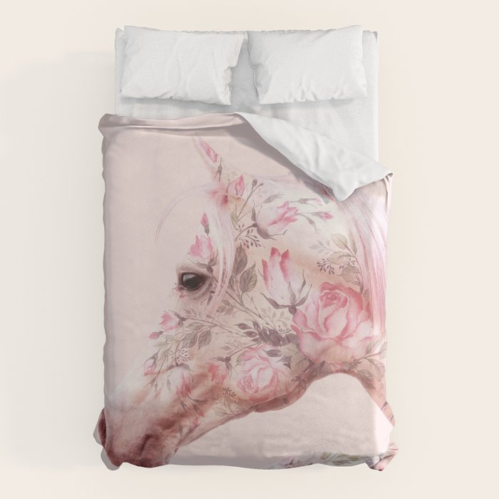 FLORAL HORSE Duvet Cover Gallery Image 1