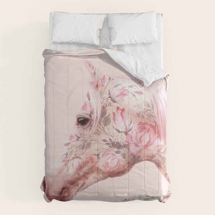 FLORAL HORSE Comforter Gallery Image 1
