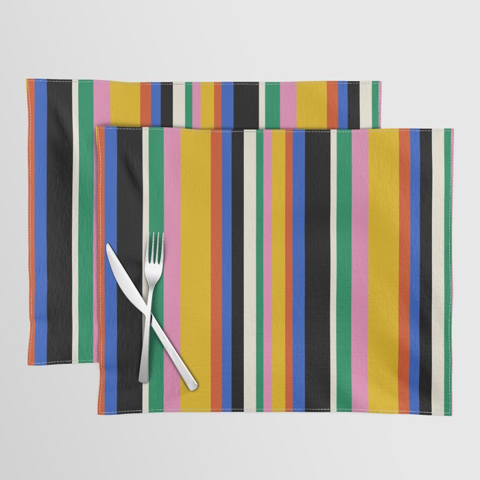 Classic Stripes XIII - Bold Retro Placemat Gallery Image 1