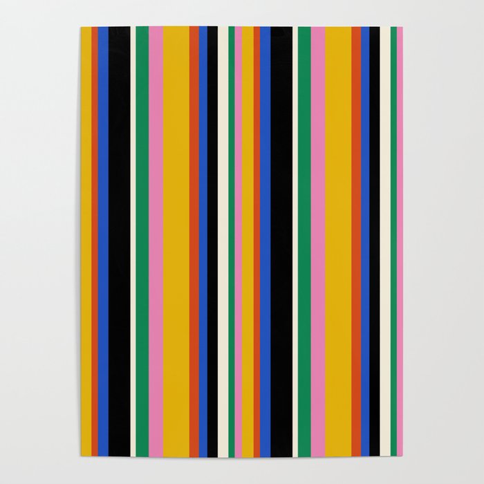 Classic Stripes XIII - Bold Retro Poster Gallery Image 1
