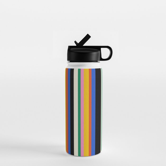 Classic Stripes XIII - Bold Retro Water Bottle Gallery Image 1