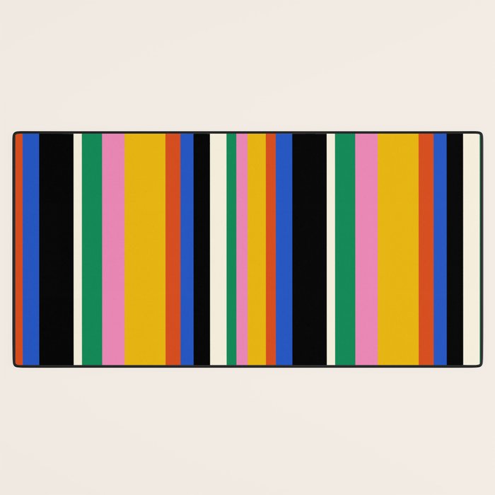 Classic Stripes XIII - Bold Retro Desk Mat Gallery Image 3