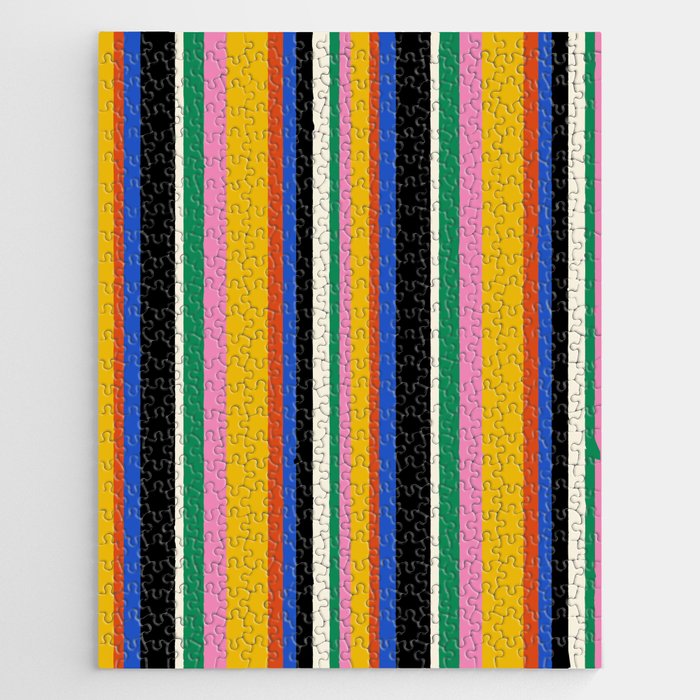 Classic Stripes XIII - Bold Retro Jigsaw Puzzle Gallery Image 1