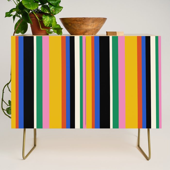 Classic Stripes XIII - Bold Retro Credenza Gallery Image 1
