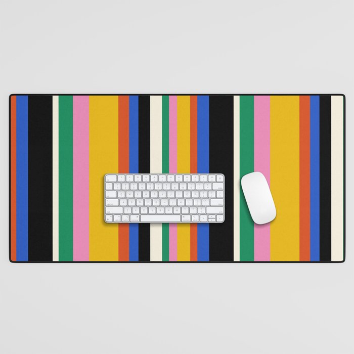 Classic Stripes XIII - Bold Retro Desk Mat Gallery Image 1