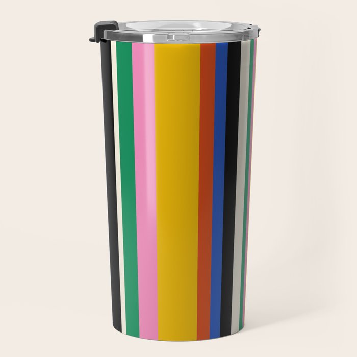 Classic Stripes XIII - Bold Retro Travel Mug Gallery Image 3