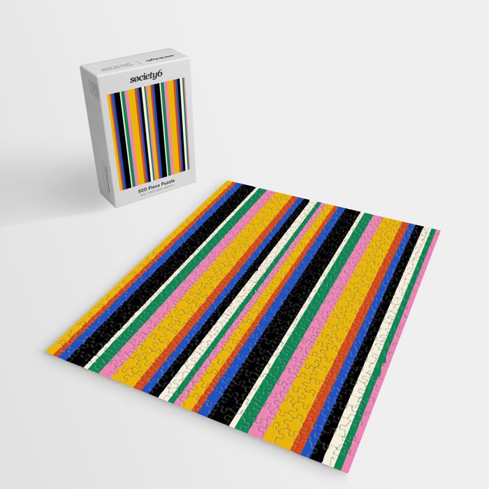 Classic Stripes XIII - Bold Retro Jigsaw Puzzle Gallery Image 2