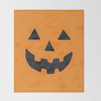 Pumpkin Face Throw Blanket Gallery Image 2