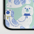 Staffordshire Dogs in Teal and Blue Laptop Sleeve Gallery Image 3
