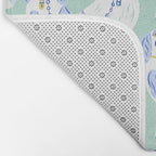 Staffordshire Dogs in Teal and Blue Bath Mat Gallery Image 2