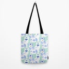 Staffordshire Dogs in Teal and Blue Tote Bag Gallery Image 2