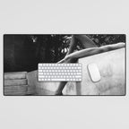 Dip your toes into the water, female form black and white photography - photographs Desk Mat Gallery Image 1