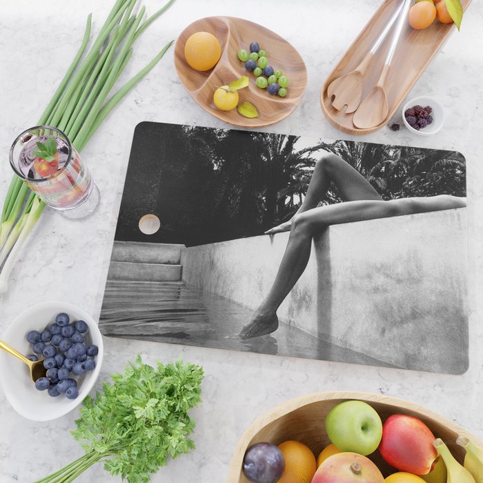 Dip your toes into the water, female form black and white photography - photographs Cutting Board Gallery Image 2
