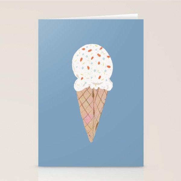 Sprinkle Ice Cream Pattern Stationery Card Gallery Image 1
