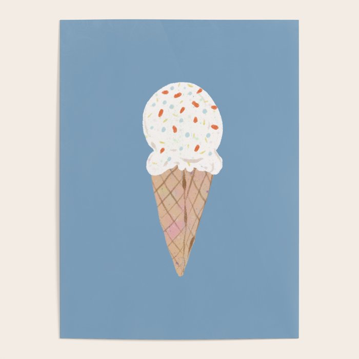 Sprinkle Ice Cream Pattern Poster Gallery Image 1