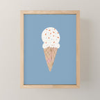 Sprinkle Ice Cream Pattern Mini Art Print Gallery Image 1
