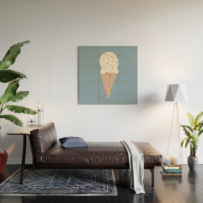Sprinkle Ice Cream Pattern Wood Wall Art Gallery Image 2