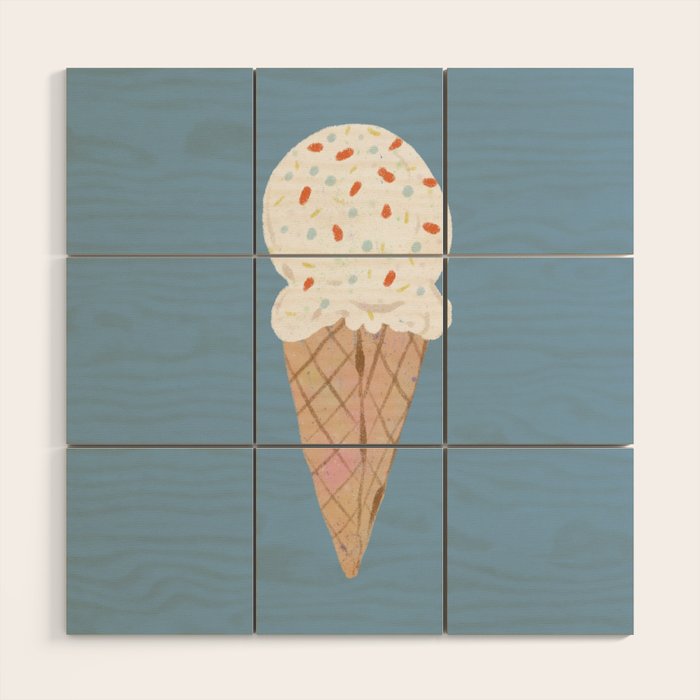 Sprinkle Ice Cream Pattern Wood Wall Art Gallery Image 1