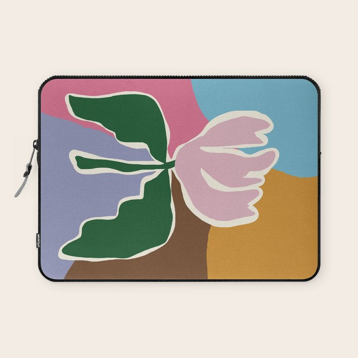 Retro minimal flower II Laptop Sleeve Gallery Image 1