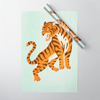 The Roar: Orange Tiger Edition Wrapping Paper Gallery Image 1