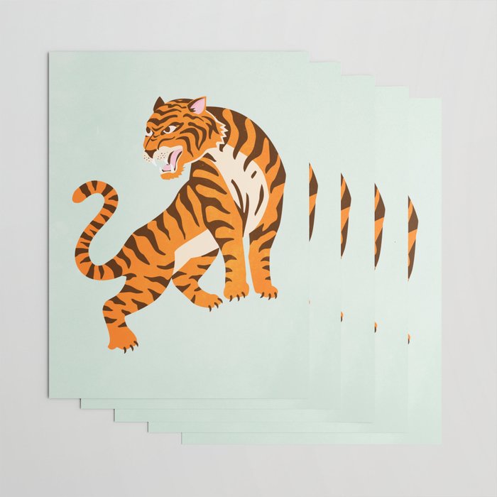 The Roar: Orange Tiger Edition Wrapping Paper Gallery Image 3