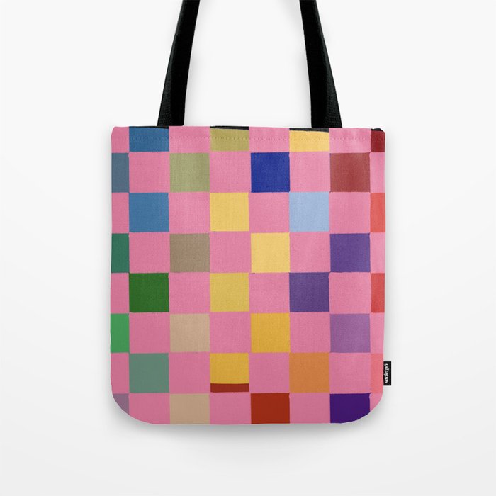 Pink squares Tote Bag Gallery Image 1