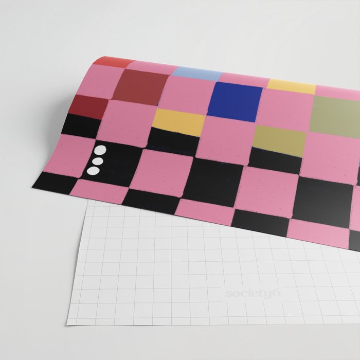 Pink squares Wrapping Paper Gallery Image 2