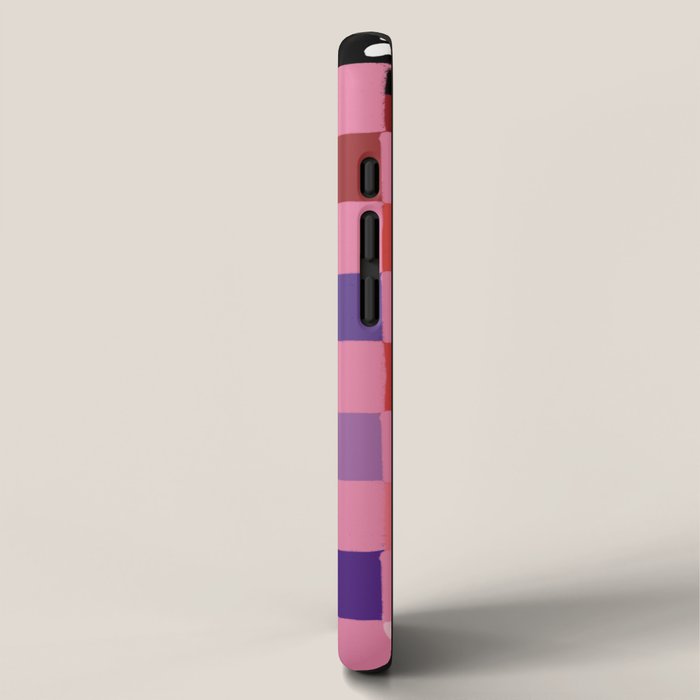Pink squares iPhone Case Gallery Image 2