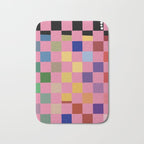 Pink squares Bath Mat Gallery Image 1