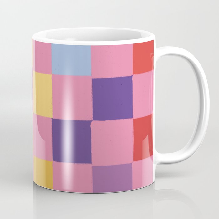 Pink squares Coffee Mug Gallery Image 1