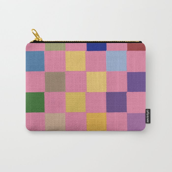 Pink squares Carry All Pouch Gallery Image 1