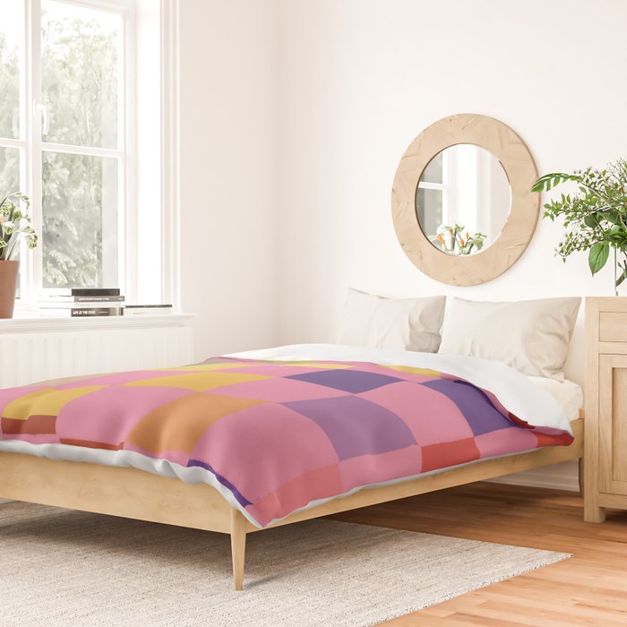 Pink squares Duvet Cover Gallery Image 2