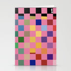 Pink squares Stationery Card Gallery Image 2