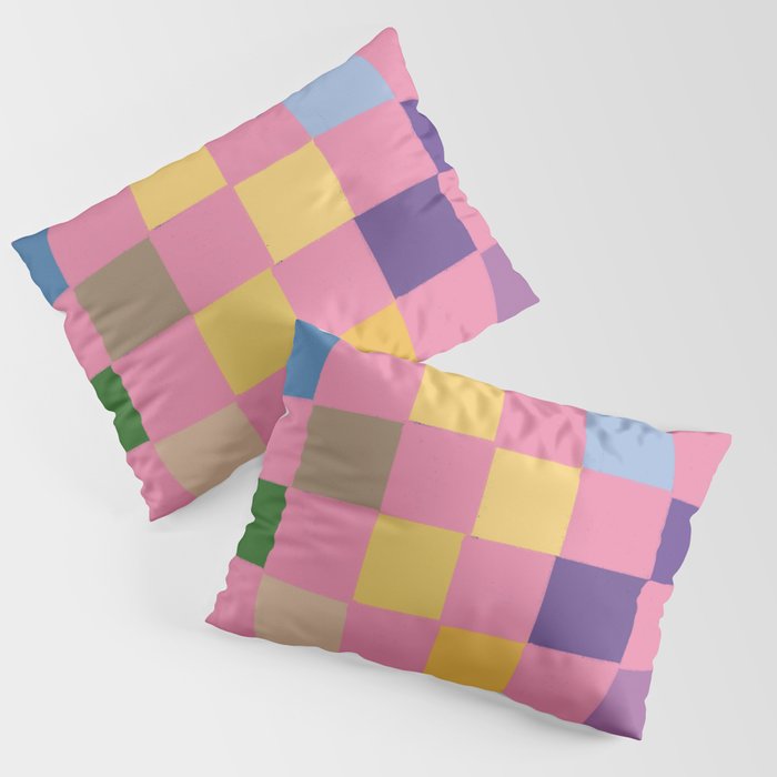 Pink squares Pillow Sham Gallery Image 3