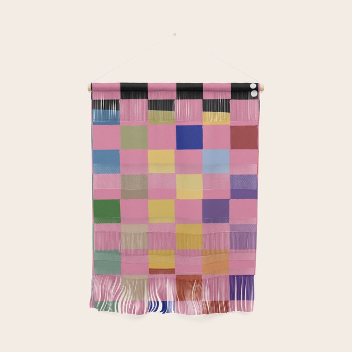 Pink squares Wall Hanging Gallery Image 1